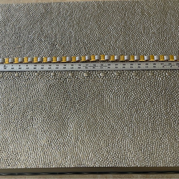 VINTAGE SALVATORE FERRAGAMO cream gold toned logo BELT - Picture 9 of 13